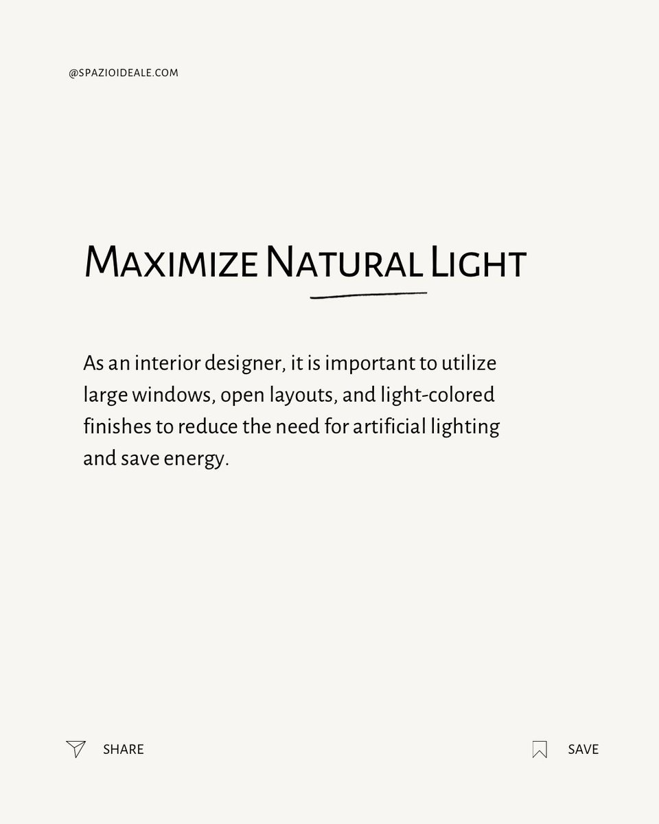 SpazioIdeale's tweet photo. Let’s talk sustainable design. ♻️

As an interior designer, these are practices you need to have in your toolkit; as interior design is not just about looking good — it’s about designing spaces that do good too! 🤩

Which one are you already using — or excited to try? https://t.co/v9CGXn9WCc