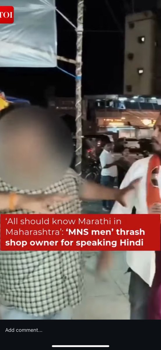 ikrishansari's tweet photo. Wow, so this is “Sabka Saath Sabka Vikas” in action?
Get thrashed in Maharashtra for speaking Hindi in your own country.
Welcome to New India, where language police roam free and goons get moral high ground while the government watches silently. https://t.co/V7JChUoMMT