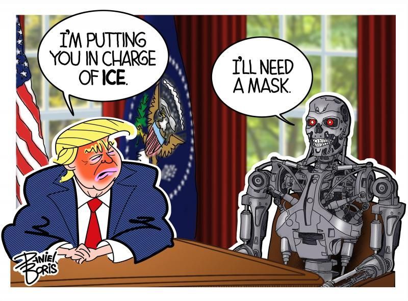 cartoonmovement's tweet image. ICE chief. Cartoon by Daniel Boris. More cartoons: buff.ly/N81Bsy7

#Trump #ICE #deportations
