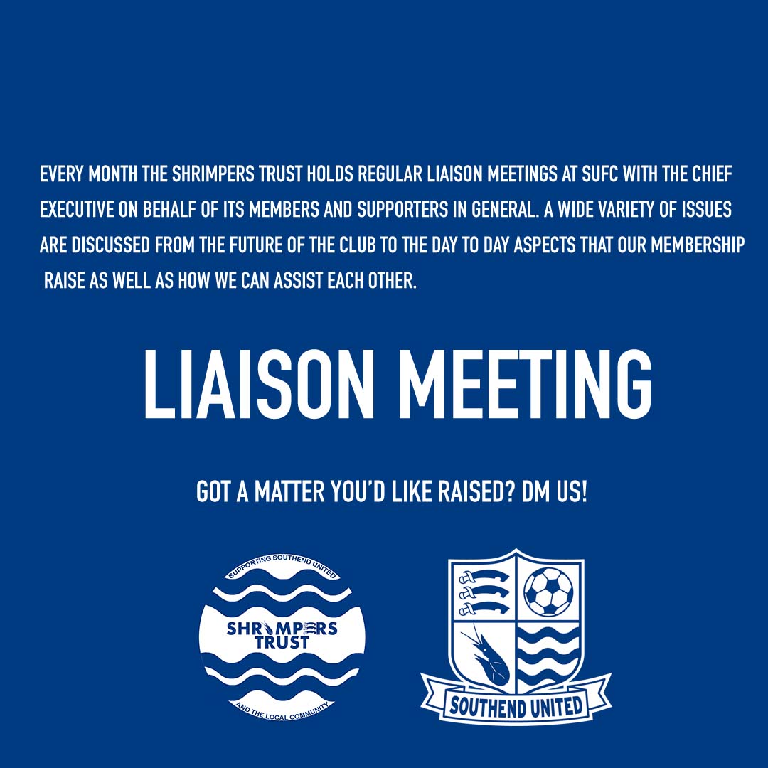 shrimperstrust's tweet image. 𝙇𝙞𝙖𝙨𝙤𝙣 𝙈𝙚𝙚𝙩𝙞𝙣𝙜 𝙈𝙞𝙣𝙪𝙩𝙚𝙨 🤝
Read the update from our latest meeting with @SUFCRootsHall on Thursday 8th May 2025
shrimperstrust.co.uk/.../liaison-me…