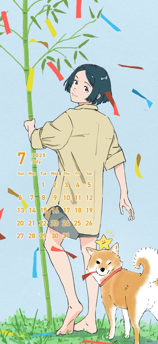 今月もteamヤマヒツヂのチームメンバーによる書下ろし壁紙カレンダーを公開！🐶
7月は白石 大地さん（動画）が担当！  
※個人利用の範囲内でご利用ください。
