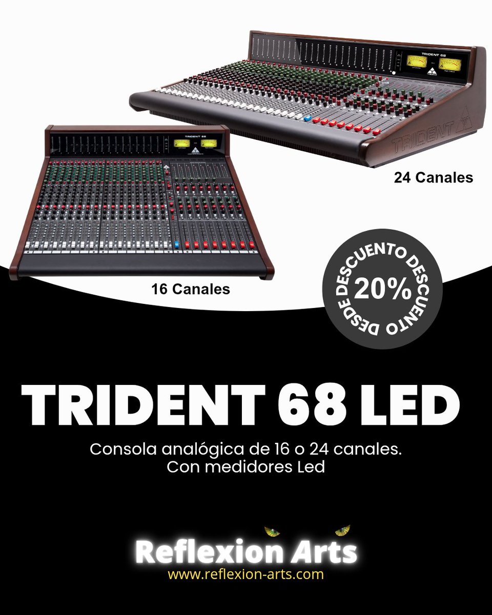 Este verano llévate una consola Trident Series 68 LED de 16 o 24 canales a un precio increíble🚀. Si buscas una consola esta es la tuya! 

Más información en: reflexion-arts.com/tienda/trident…