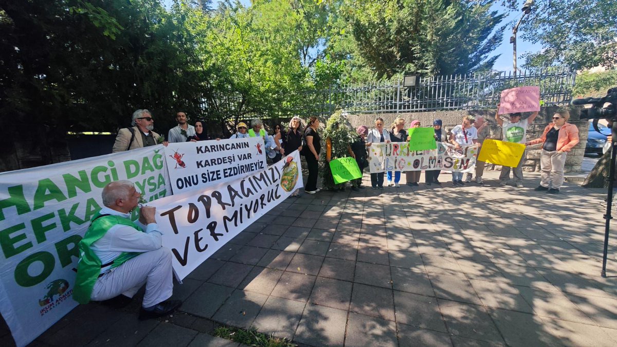 Bütün yaşam alanlarımızı, doğal ve kültürel varlıklarımızı talana açan, zeytinlikleri yok eden işgal yasasına karşı bir kez daha meclis önündeyiz. 

#ToprağımaDokunma