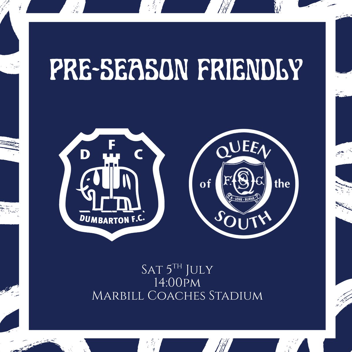 🗓️ We can confirm we will play Dumbarton in a pre-season fixture this weekend at the Marbill Coaches Stadium.

Tickets are priced at £10 for adults and £5 for concessions and are on sale via Fanbase.

Read more here >>> qosfc.com/news-6710

#DMBQOS | #PreSeason |