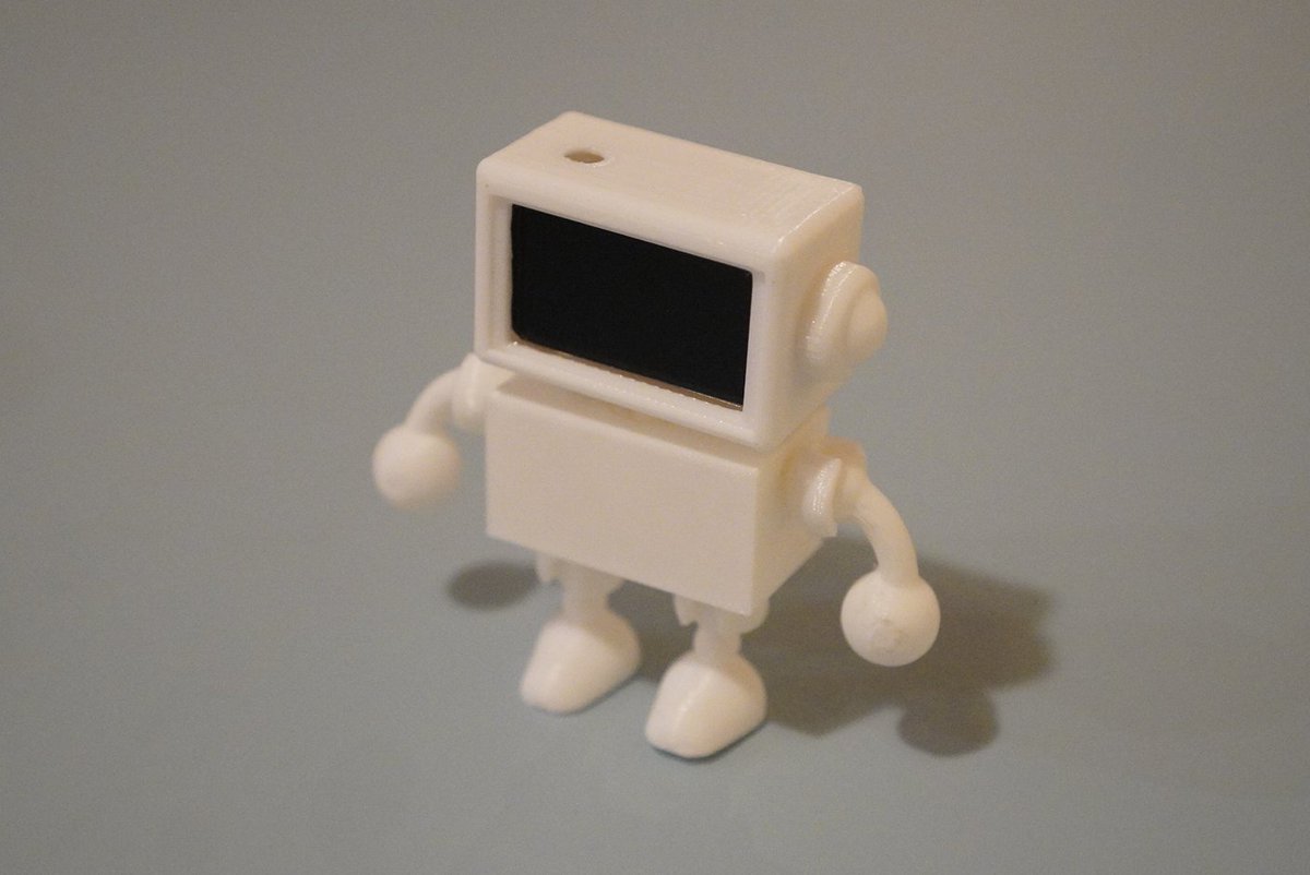 asobot2024's tweet photo. よき感じに仕上がりました。
この形状ならサポート材もきれいにはがせました👍
もう少し関節小さくしょ～かなぁ～🙄

#AsoBot #3Dプリンタ https://t.co/IKxBDy1YFx