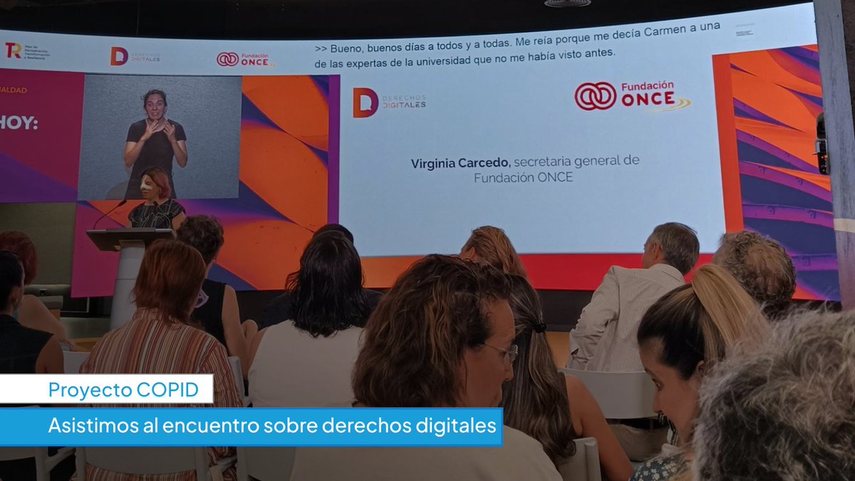 Autismo_Espana's tweet photo. Asistimos al encuentro del proyecto #COPID "Derechos Digitales hoy: Igualdad en red", en el que personas expertas, profesionales y entidades compartimos aprendizajes para avanzar en la defensa de los derechos digitales y en una transformación digital inclusiva. https://t.co/zrhVFkd9j2