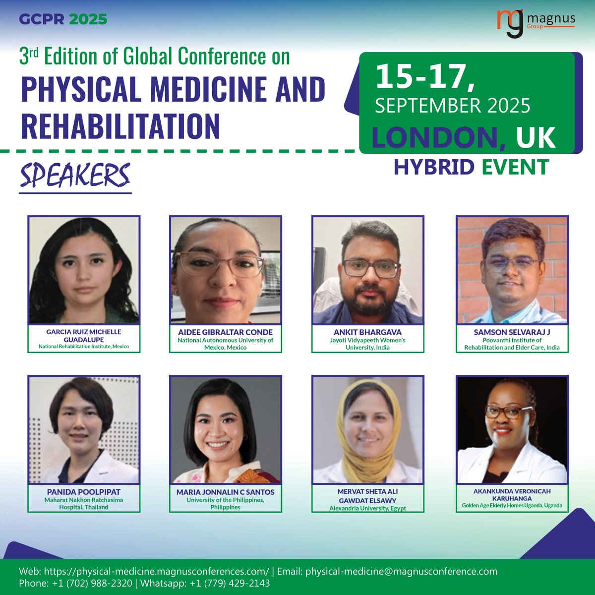 Physical Medicine And Rehabiliation (@gcpr_event) on Twitter photo Join us for the <a href="/GCPR_Event/">Physical Medicine And Rehabiliation</a> by <a href="/magnus_group/">Magnus Group</a>! 🌍💡Hear from top international #Speakers and innovators reshaping recovery and rehab science. 🦾🔍Don’t miss this chance to connect, learn, and grow! Save the dates📅Sep 15-17, 2025, 🇬🇧London, UK #PhysicalMedicine Join us for the <a href="/GCPR_Event/">Physical Medicine And Rehabiliation</a> by <a href="/magnus_group/">Magnus Group</a>! 🌍💡Hear from top international #Speakers and innovators reshaping recovery and rehab science. 🦾🔍Don’t miss this chance to connect, learn, and grow! Save the dates📅Sep 15-17, 2025, 🇬🇧London, UK #PhysicalMedicine