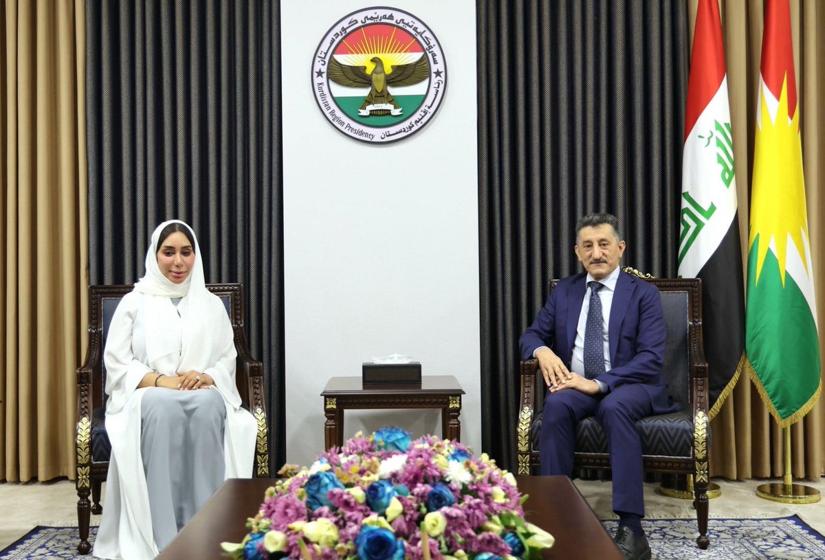 KRP Media (@mediakrp) on Twitter photo Chief of Staff <a href="/DrNooriRahman/">Dr. Noori O. Abdul-rahman</a> met with Ms. Sheikha Bashir Farhan, Chargé d’Affaires of the UAE Consulate General in the Kurdistan Region. Discussions focused on strengthening bilateral relations, economic cooperation, the Erbil-Baghdad dialogue, and regional developments. Chief of Staff <a href="/DrNooriRahman/">Dr. Noori O. Abdul-rahman</a> met with Ms. Sheikha Bashir Farhan, Chargé d’Affaires of the UAE Consulate General in the Kurdistan Region. Discussions focused on strengthening bilateral relations, economic cooperation, the Erbil-Baghdad dialogue, and regional developments.