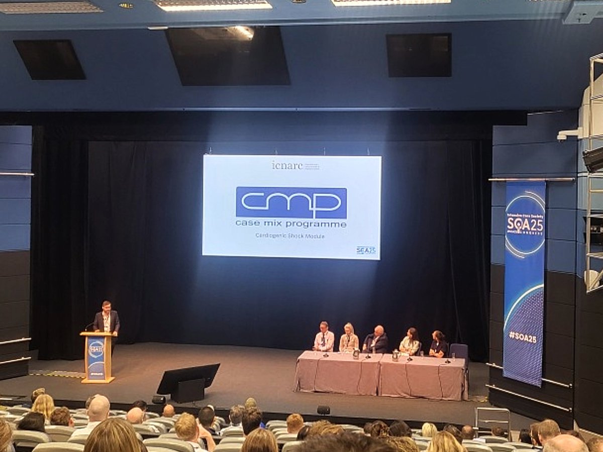 ICNARC's tweet image. #SOA25 Earlier this morning we heard from Dr Alex Warren about the importance of our new Cardiogenic Shock Module 💙
The additional module is available for all CMP units - you can register your interest here: forms.office.com/e/0DKD1r1GyS