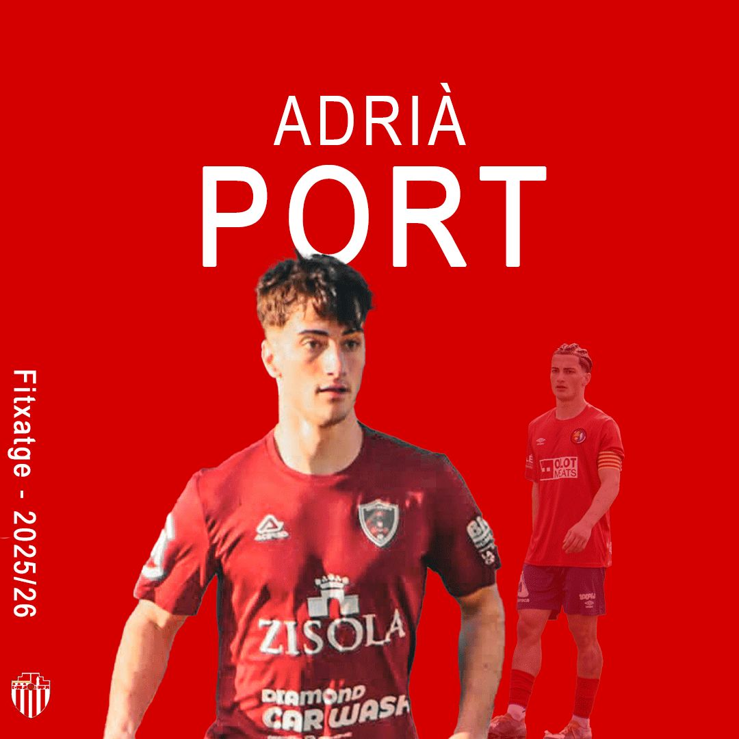 FITXATGE

El jugador Adrià Port procedent del club de futbol italià Noto Calcio s'incorpora, de nou, al club aquesta temporada.

🆕 El central/lateral Adrià Port torna al club després d'una temporada jugant a Itàlia. 

🤝 Adrià, benvingut de nou
