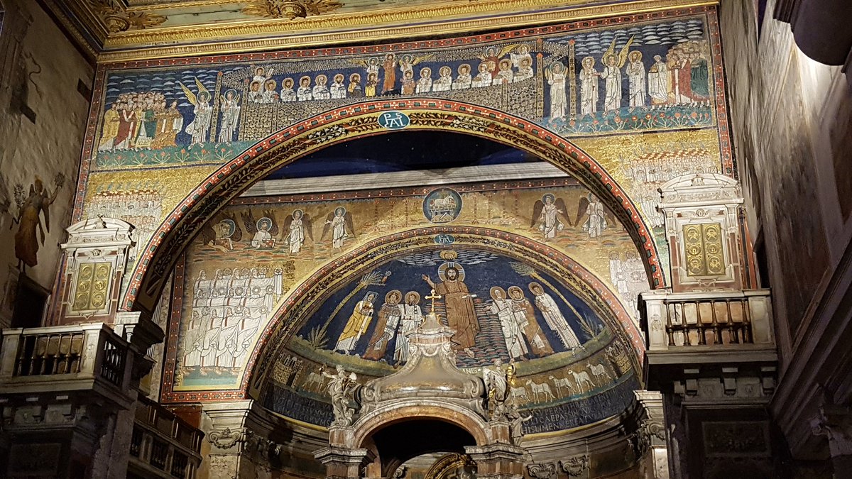 Roma Medieval / Pablo Díaz (@romamedieval) on Twitter photo Mosaicos del siglo IX en la iglesia romana de Santa Prassede, de época del papa Pascual (817-824). Mosaicos del siglo IX en la iglesia romana de Santa Prassede, de época del papa Pascual (817-824).