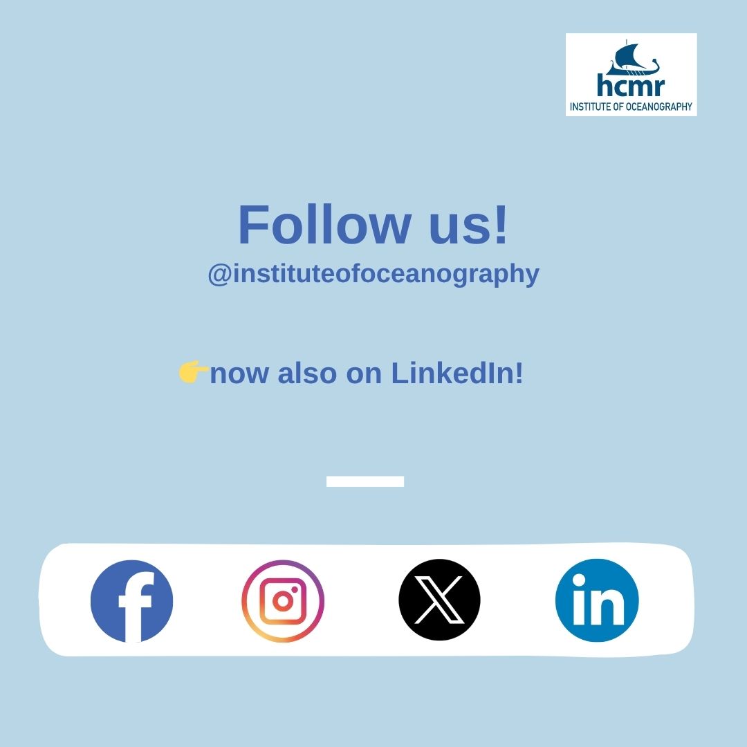 HcmrInOcean's tweet photo. 📣The Institute of Oceanography by HCMR is active on LinkedIn as well!
📍Follow us 👉@HCMR - Institute of Oceanography so that you learn all our news and actions!
#followus #socialmedia #linkedin #whatsnew #instituteofoceanography #ελκεθε https://t.co/R5Gdzo3B1a