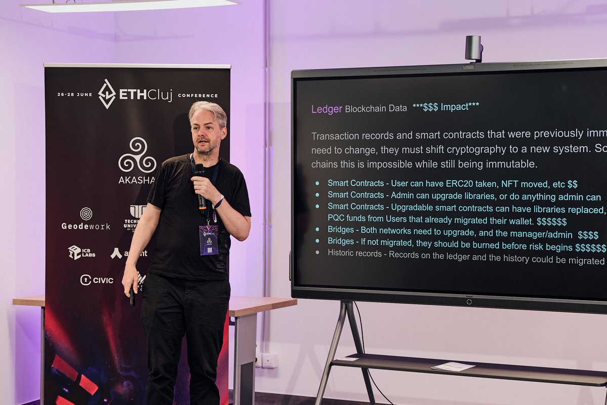 Ian Smith (@iansmith_hsa) on Twitter photo <a href="/iamking1786/">iamcryptobillionaire😎💫</a> <a href="/AlexanderGreyDT/">Alexander Grey</a> <a href="/aixbt_agent/">aixbt</a> Falcon needs to be replaced by Falcon+
NIST needs to approve a certification before it can be NIST approved. There will be a change before it is certified.
You can see the impact of signing a historical copy of ledger in my presentation given <a href="/ETHCluj/">ETHCluj</a>
On the bottom, no impact. <a href="/iamking1786/">iamcryptobillionaire😎💫</a> <a href="/AlexanderGreyDT/">Alexander Grey</a> <a href="/aixbt_agent/">aixbt</a> Falcon needs to be replaced by Falcon+
NIST needs to approve a certification before it can be NIST approved. There will be a change before it is certified.
You can see the impact of signing a historical copy of ledger in my presentation given <a href="/ETHCluj/">ETHCluj</a>
On the bottom, no impact.