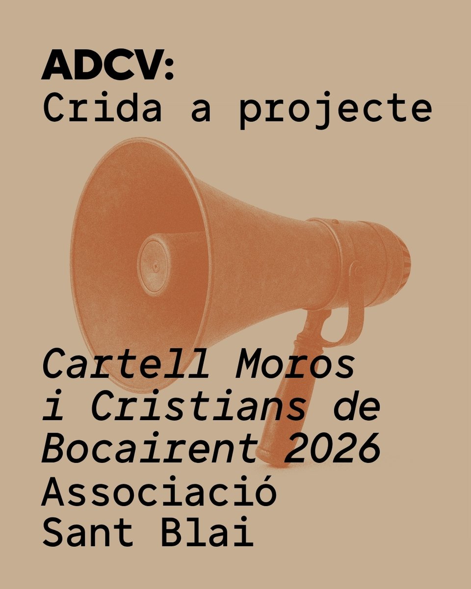 ADCV_com's tweet image. Crida a projecte📢Imatge Festes de Moros i Cristians a Sant Blai de Bocairent 2026
L’Associació Festes Moros i Cristians de Sant Blai convoca a professionals del disseny, amb col·laboració de l'ADCV
⭕Pressupost: 1.200 €+IVA
✍ Candidatures: Fins 23/7
📌 santblai.org/wp-content/upl…