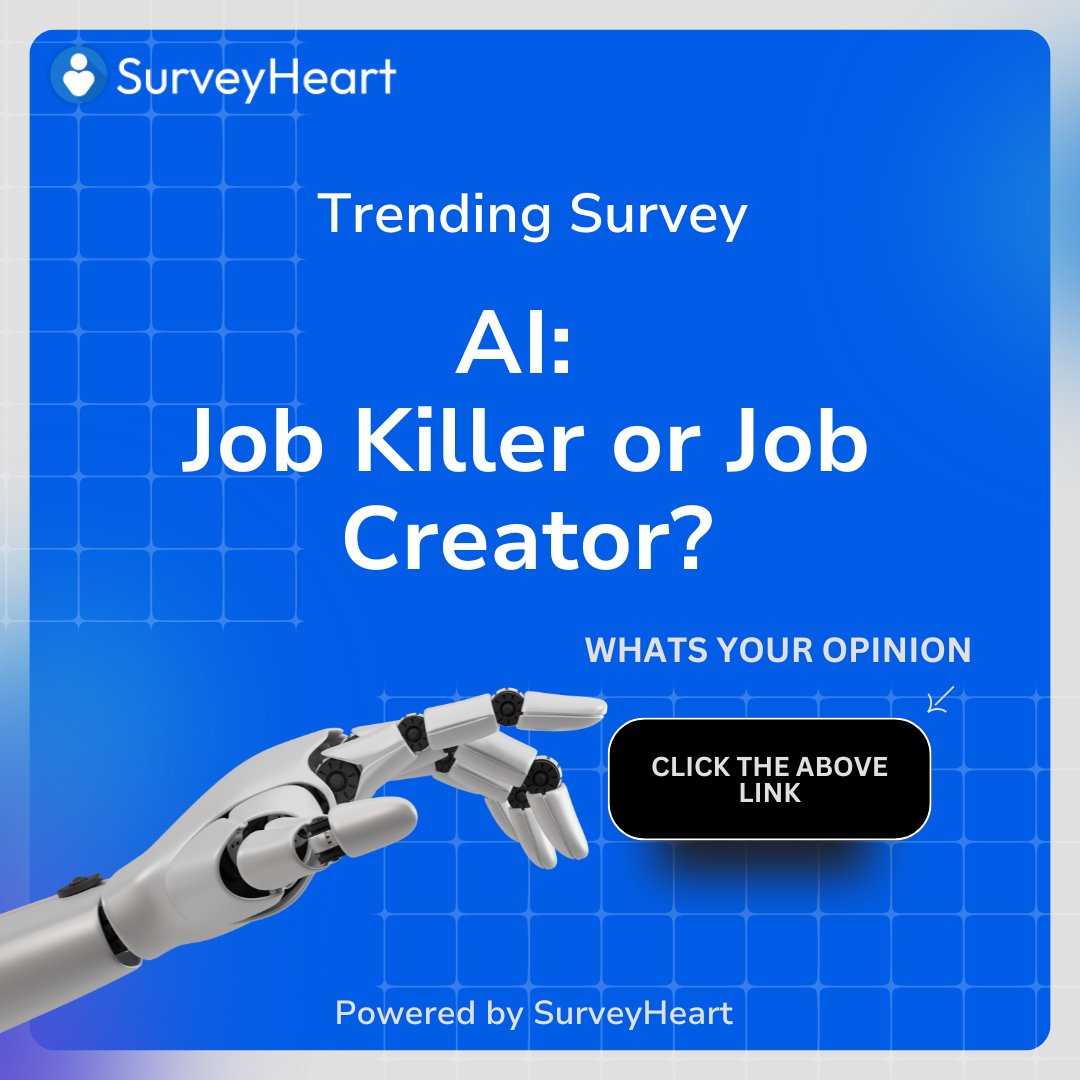 surveyheartapp's tweet image. AI and jobs — opening doors or closing them?
surveyheart.com/form/686381e18…
Take a minute, make an impact — join our trending survey now!
#surveyheart #FormBuilder #formsapp #onlineforms #onlinequizzes #onilneformcreationtool #trendingsurvey #trending #survey #WorkWithAI #AI