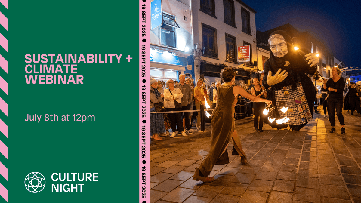 Culture Night (@culturenight) on Twitter photo Real talk on sustainable events 🌿🎭
Hear first-hand from Culture Night organisers, ask questions, and get practical ideas.
Free webinar — 📅 8 July | 🕒 12pm
🔗 culturenight.ie/organiser-reso…
#SustainableEvents #ClimateAction #CultureNight
📸 Niall P Foley Real talk on sustainable events 🌿🎭
Hear first-hand from Culture Night organisers, ask questions, and get practical ideas.
Free webinar — 📅 8 July | 🕒 12pm
🔗 culturenight.ie/organiser-reso…
#SustainableEvents #ClimateAction #CultureNight
📸 Niall P Foley