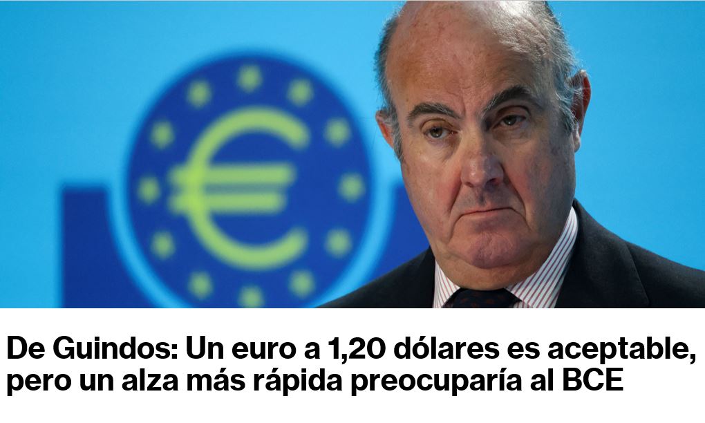 __RFD___'s tweet photo. El vicepresidente del Banco Central Europeo #BCE, Luis de Guindos, ha señalado que un tipo de cambio de 1,20 dólares por euro es un umbral que el BCE puede tolerar, aunque una apreciación mayor podría complicar la situación. https://t.co/1nW6sstb2S