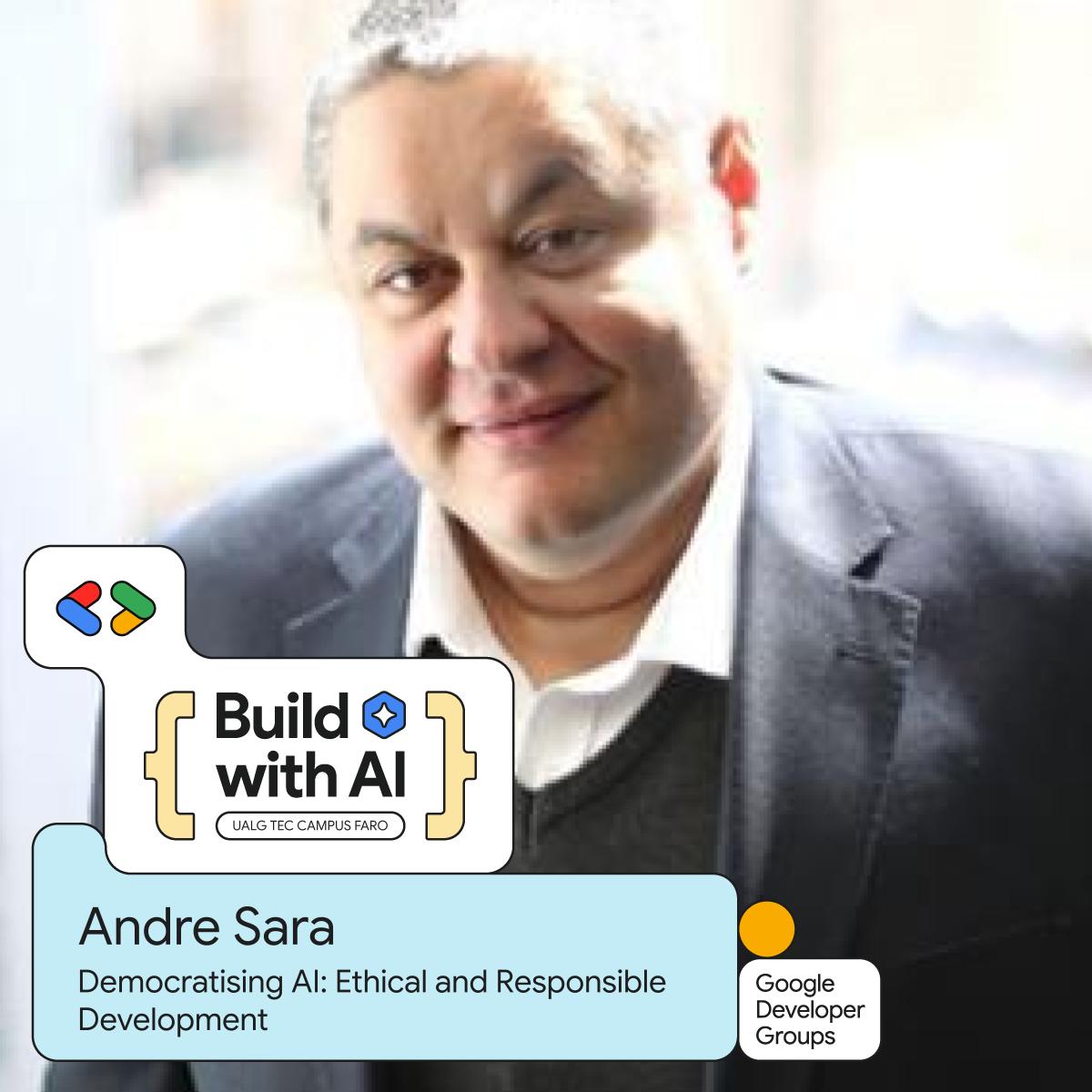 🎤 Andre Sara on Ethical AI at Build with AI! 25+ years tech leadership.

Learn SynthID, Model Armor &amp; building guardrails for responsible GenAI.

July 12 👉 Register: gdg.community.dev/events/details…

#BuildWithAI #GDGFaro