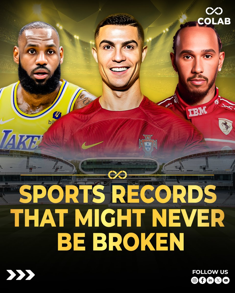 ColabLtd's tweet photo. UNTOUCHABLE RECORDS ALERT 🚨
Some athletes don’t just play the game, they change it forever.
These records are so iconic, they may never be broken 🔥
👇 Dive into the legends who redefined greatness.

#Sports #LionelMessi #SachinTendulkar #CristianoRonaldo #ColabPlatforms https://t.co/r4hR7FHPBp