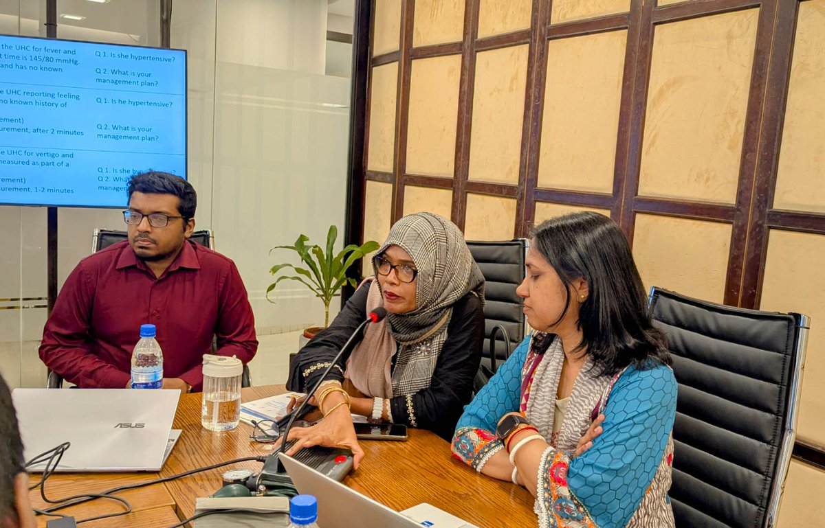 ARK Foundation (@arkfoundation1) on Twitter photo ARK is facilitating a 3-day refresher training on the National Protocol for #Diabetes & #Hypertension mgmt in PHC, led by DNCC with NCDC support. Day 2 held at Gulshan-2. DNCC & NCDC officials attended. A key step in tackling #NCDs in urban BD. #UrbanHealth
<a href="/ChorusUrban/">CHORUS Urban Health</a> ARK is facilitating a 3-day refresher training on the National Protocol for #Diabetes & #Hypertension mgmt in PHC, led by DNCC with NCDC support. Day 2 held at Gulshan-2. DNCC & NCDC officials attended. A key step in tackling #NCDs in urban BD. #UrbanHealth
<a href="/ChorusUrban/">CHORUS Urban Health</a>