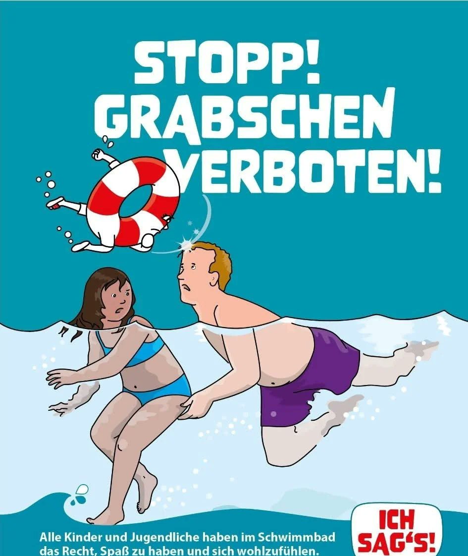 Das arme Mädchen hat bereits sein Kopftuch im Wasser verloren, und nun das.