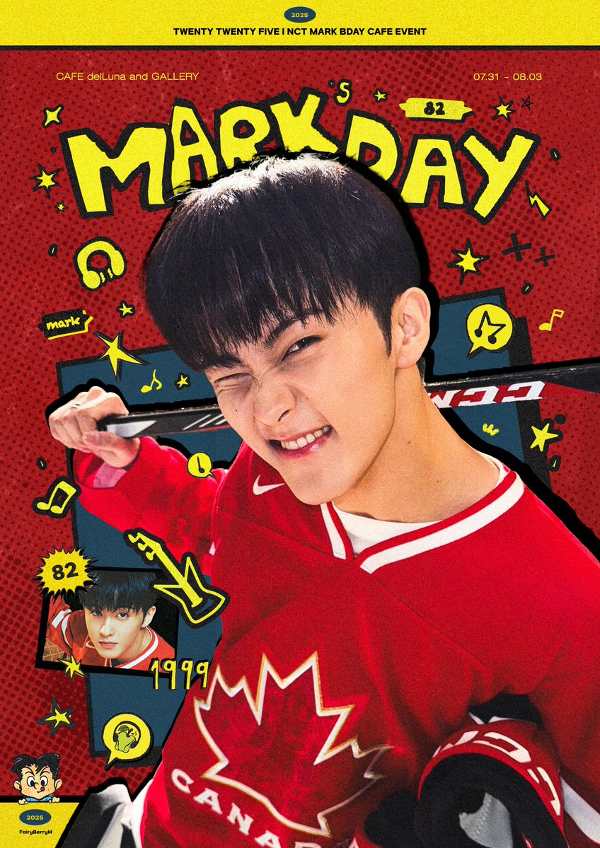 FairyBerryM's tweet image. 2025 MARK BIRTHDAY
Cafe Event & Mini Exhibition
📍델루나 카페&갤러리
📆7.31-8.3
#RT 추첨 1분께 A3액자을 드립니다
#MarkHockeyBday
#캐나다보이마크
#마크 #MARK #MARKLEE #NCT #NCTDREAM #NCT127