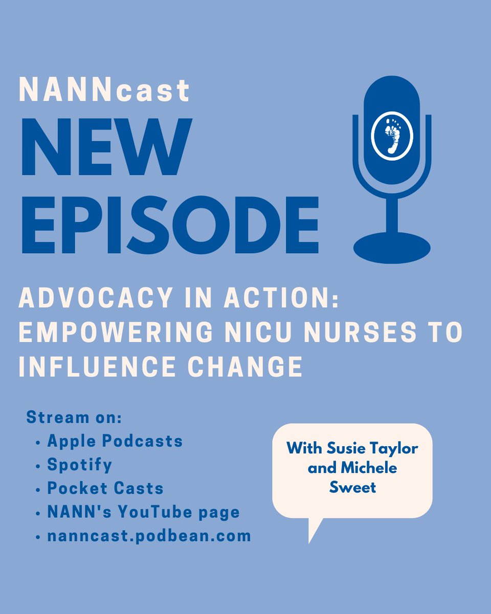 NeonatalNurses's tweet image. In the latest NANNcast episode, NANN's HPAC Chair, Susie Taylor, and Immediate Past Chair, Michele Sweet, break down what advocacy means, why it matters, and how NICU nurses and APRNs can help shape healthcare policy beyond the bedside.
Listen now: bit.ly/4nn1SC2.