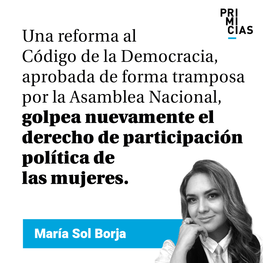 ‘¿Fin de la paridad?’. Lea #EstoNoEsPolítico de María Sol Borja (<a href="/mariasolborja/">María Sol Borja</a>). prim.ec/fZY350Wjsbb