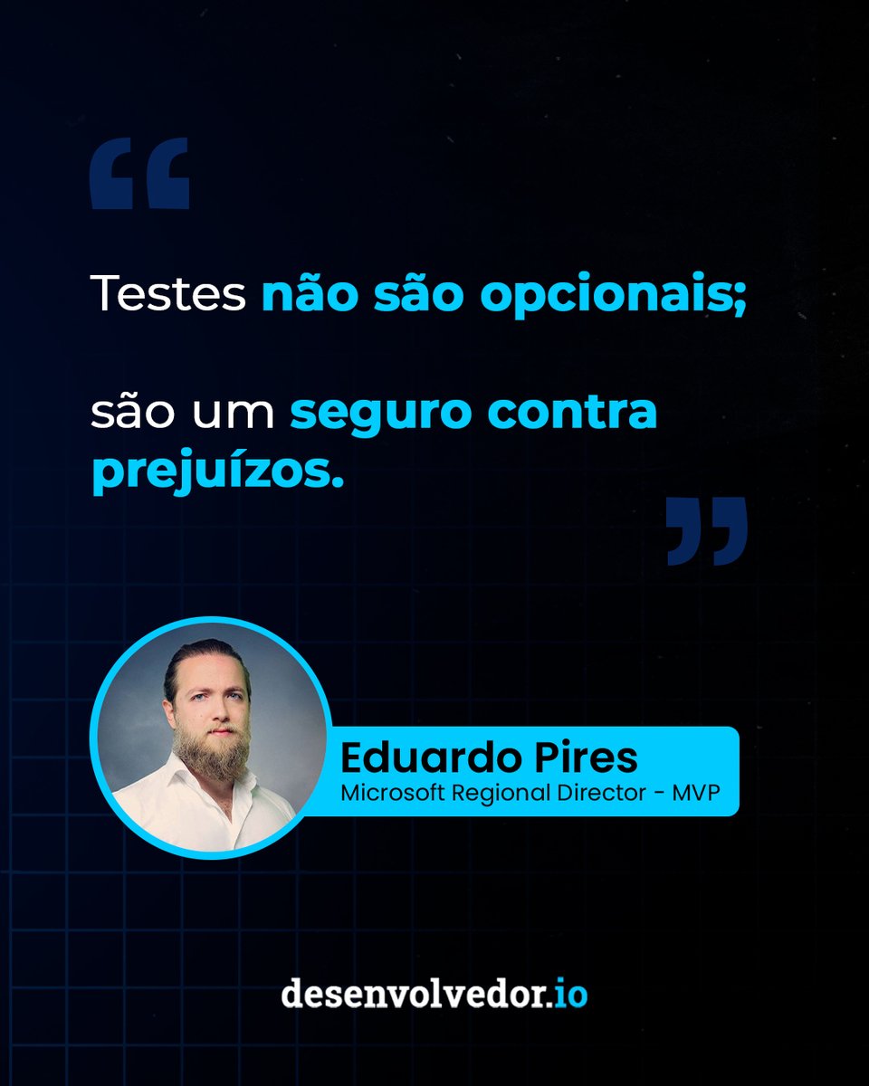 desenvolvedorio's tweet image. 🛡️ Já fez a sua apólice hoje?

#testes #prevenção #qualidadedesoftware #desenvolvedorio