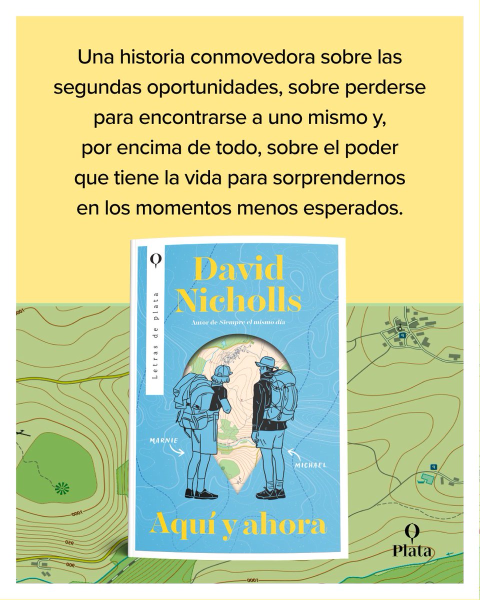 Michael y Marnie están cerca de un gran futuro... siempre que puedan sobrevivir al viaje.📍

Luego del éxito de #SiempreElMismoDía, David Nicholls nos presenta #AquíYAhora, una inspiradora historia de amor sobre las segundas oportunidades.📖✨

✒️Traducción de <a href="/_DaniCasado/">Daniel Casado</a>.