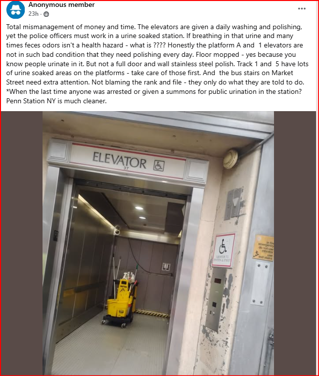 Filthy Newark Penn Station was next to the former NJ Transit headquarters for decades.

The NJ Transit overpaid executives never lifted a finger to help NJ Transit riders suffering at the terminal.

NJ Transit executives were a two minute walk from the third world conditions at