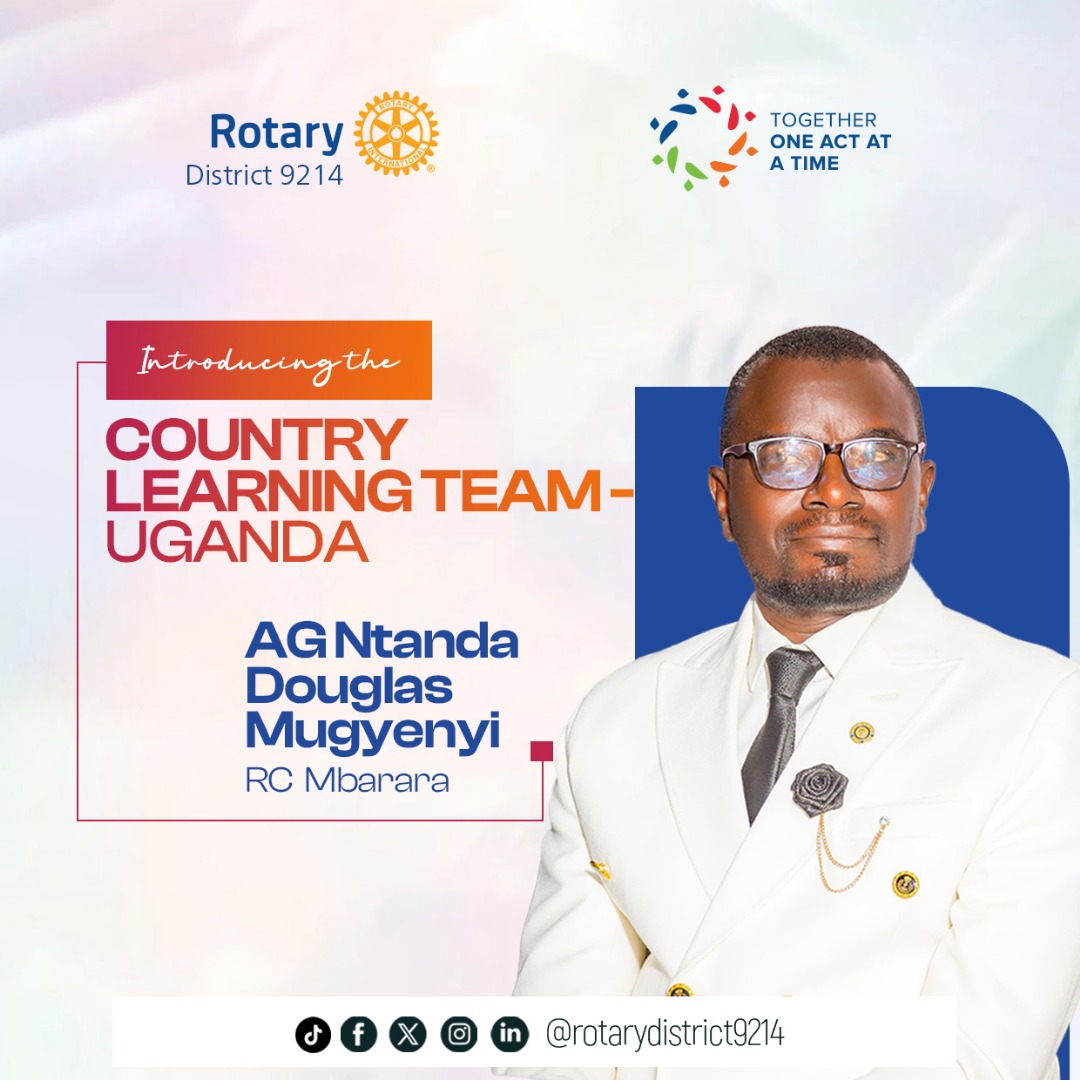 AG Douglas Ntanda Mugyenyi Brings wisdom, experience, and fresh ideas to guide our learning journey across the District.
#TogetherOneActAtATime