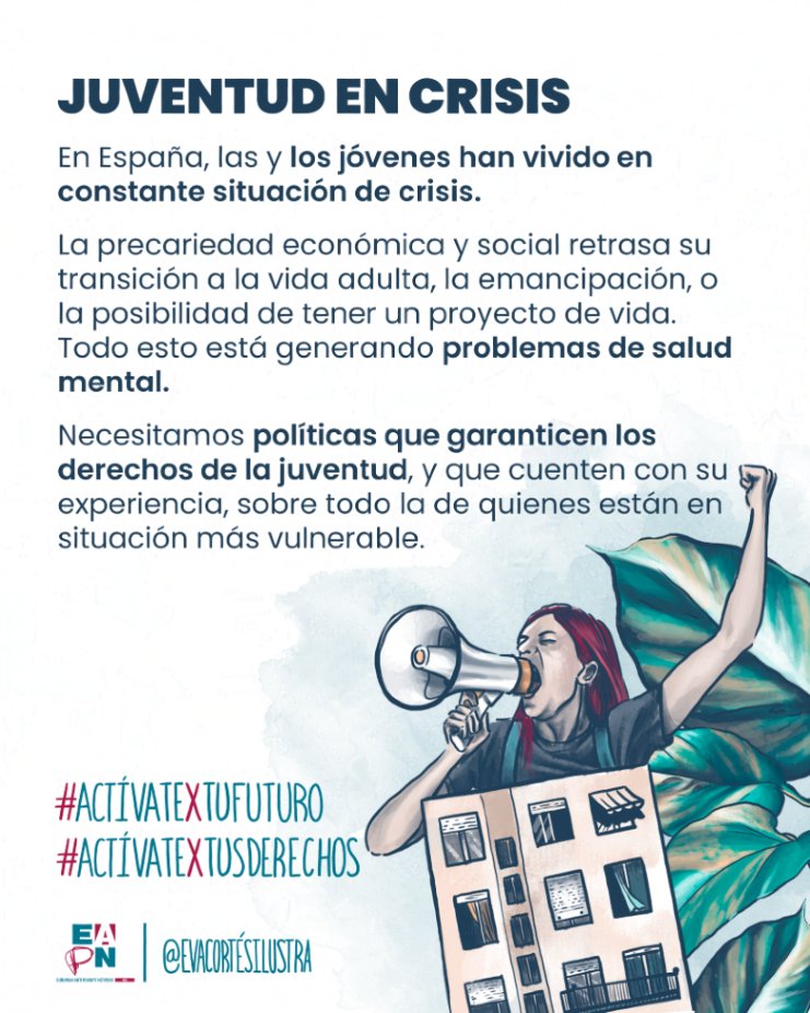 EAPNclm's tweet image. 📊 En España, 1 de cada 4 jóvenes (16-29 años) está en riesgo de pobreza o exclusión social.
📉 La precariedad laboral, la falta de becas o el coste de la vivienda dificultan su presente y su futuro.
#PobrezaJuvenil #ActívatextuFuturo #ActívatextuFuturo