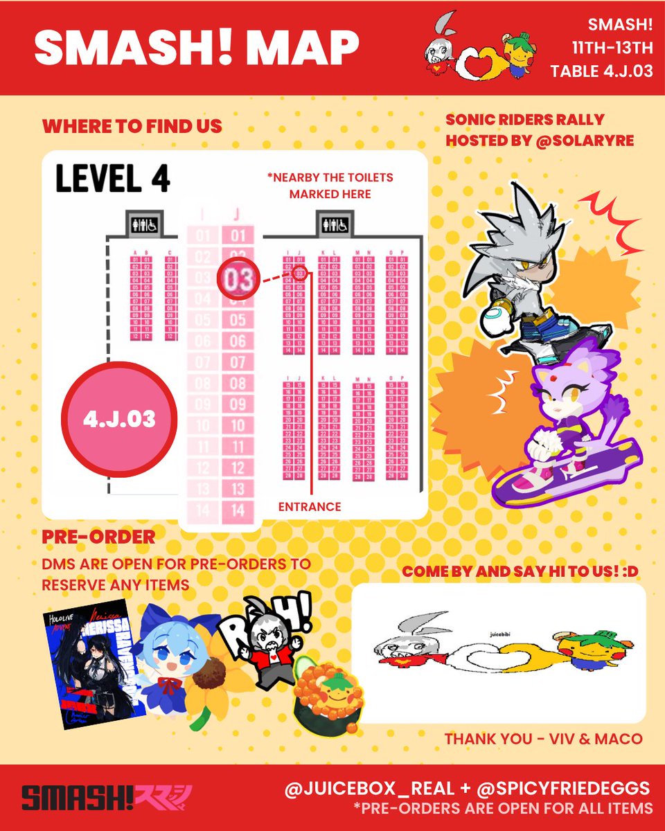 My Catalogue for SMASH! with Juicebox :D

🛒Table: 4.J.0.3
🗓 Date: 11th-13th July
📍Location: ICC Sydney

Hope you come by and say hi to us! :)

#smashcon2025 #smashcon