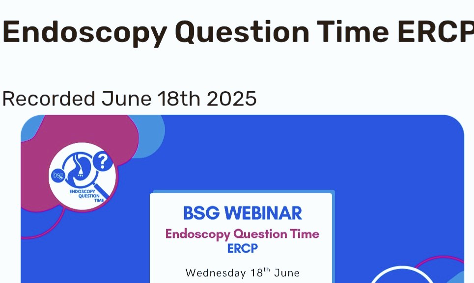 Srisha_Hebbar's tweet image. If you have missed the @BritSocGastro Endoscopy question time ERCP, you can watch through this link. @SimonMEverett
@manuknayar @helpatologist @huggett_matthew
bsg.org.uk/web-education/…