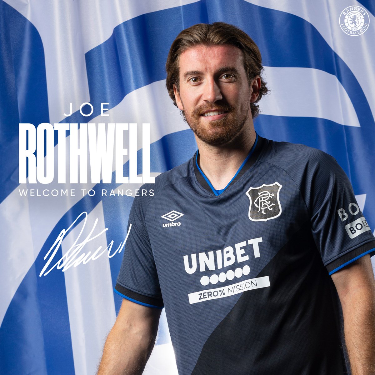 RangersFC's tweet photo. 🙌 Welcome to Rangers, Joe Rothwell!