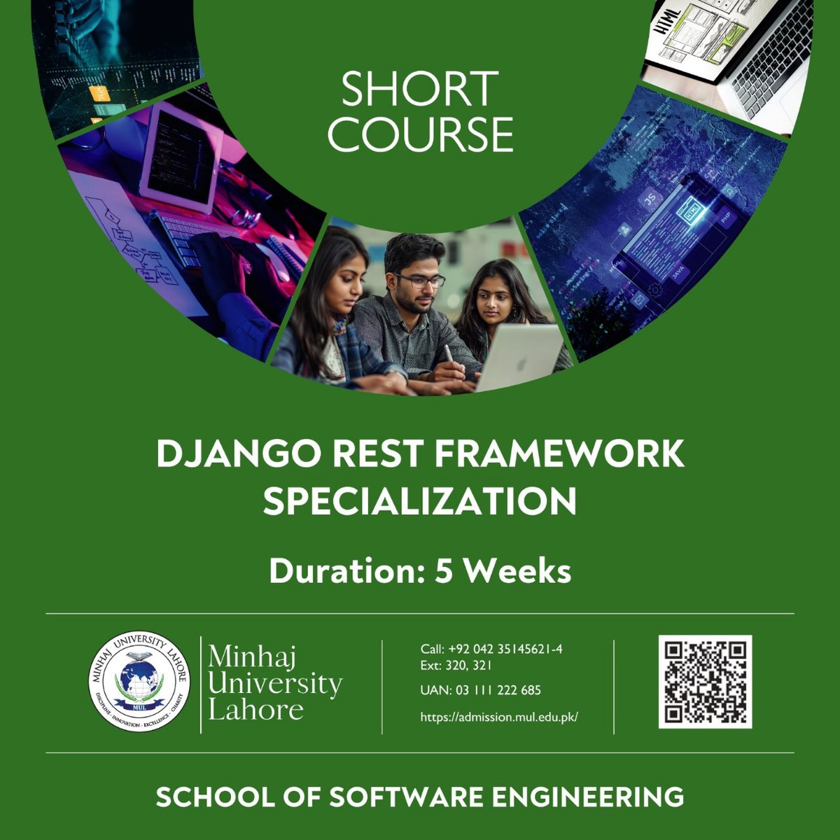 OfficialMUL's tweet image. Become a Django Pro in Just 5 Weeks!
Master API design, security, deployment & more — launch your career as a Django expert!
Details: mul.edu.pk/en/program/dja…
📞 03111222685
#DjangoDeveloper #TechCareer #LearnToCode