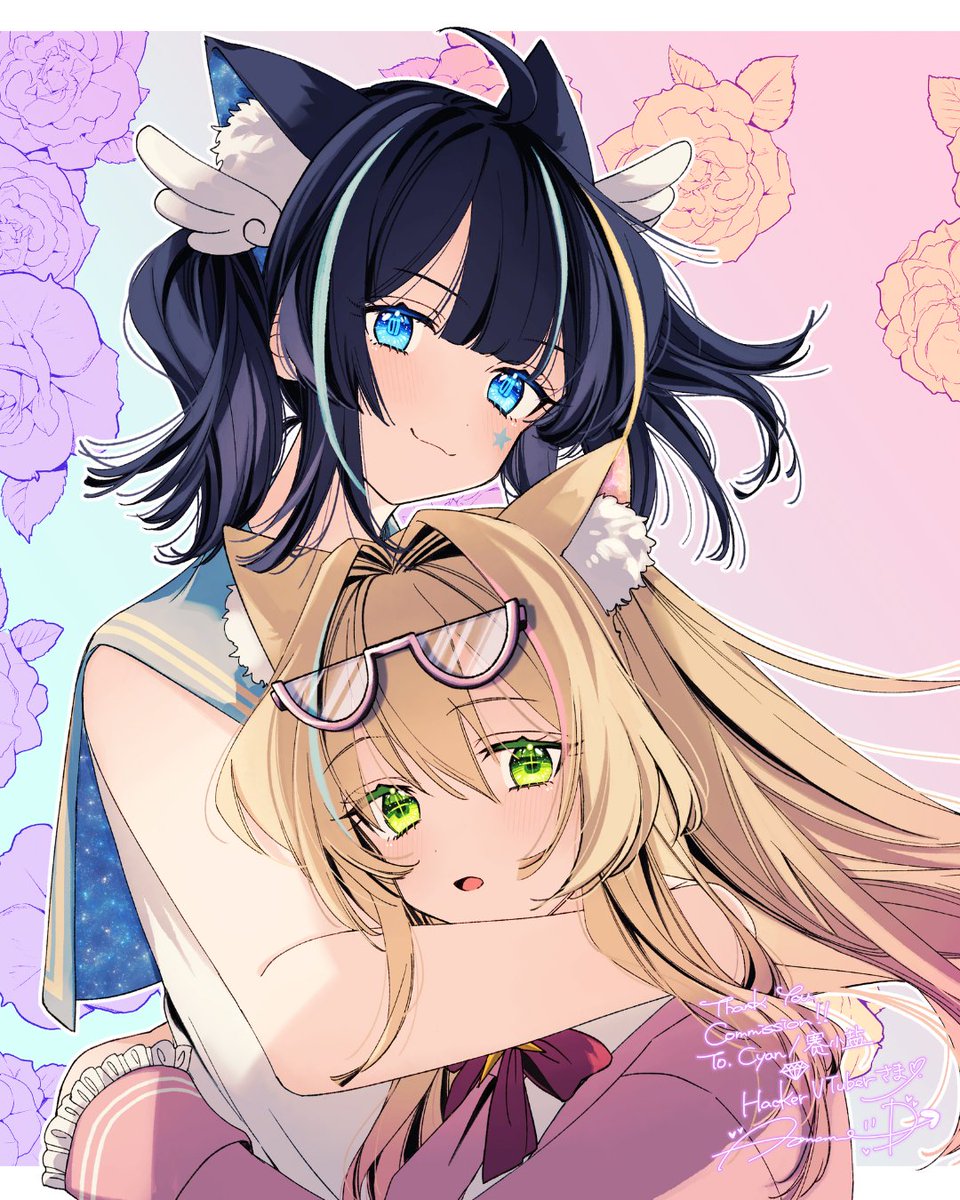 Thanks for unlocking our yuri illustration!! ✨✨

Hacker Angel × Hacker Devil... But who is who????

Wait, <a href="/CyanNyan6/">Cyan Nyan / 朝日小鹽 🩵✨</a> has another version of this illustration and a big announcement??!!

Art by <a href="/7783__/">あまね</a>, thank you so much!!!!! 🩵