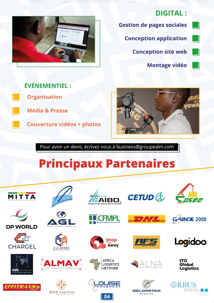📢A la Découverte des Activités, Services, Valeurs et Partenaires du Groupe ALM 

Pour en savoir plus, consultez cette présentation 👇👇

🌍Pour plus d'infos, consultez notre site web sur ce lien : groupealm.com 

#medias #marketing #communication #digital #event