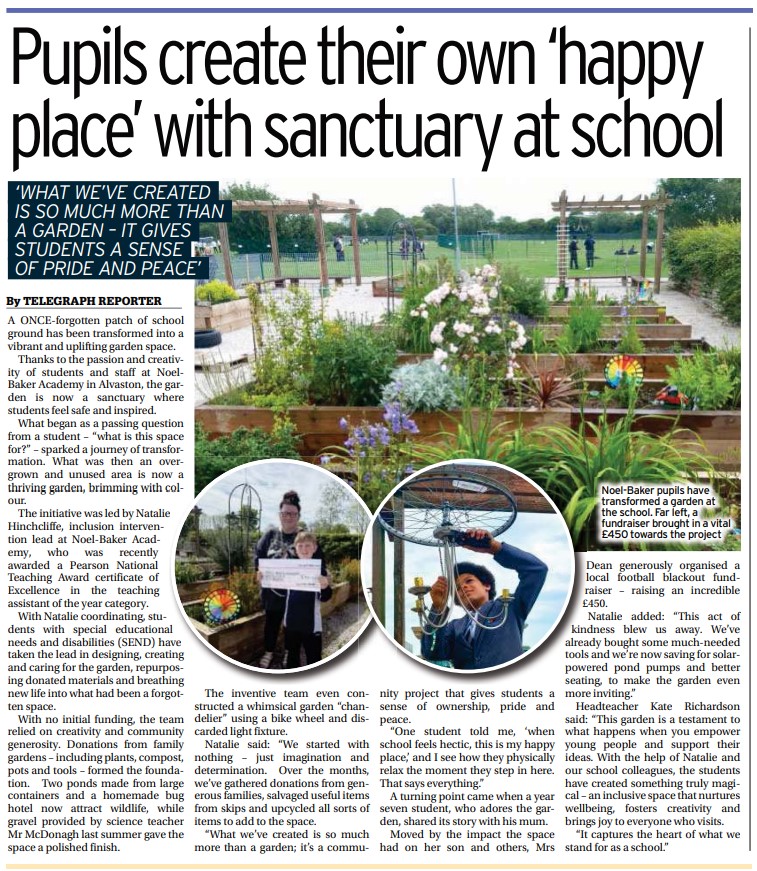 🌟 Exciting news! 🌟We're thrilled to see our initiative highlighted in today's Derby Telegraph! It's wonderful to showcase how our school is supporting students with SEND and fostering pride in our local area. 🏫
#DerbyTelegraph #SEND #CommunitySupport #PrideInOurSchool