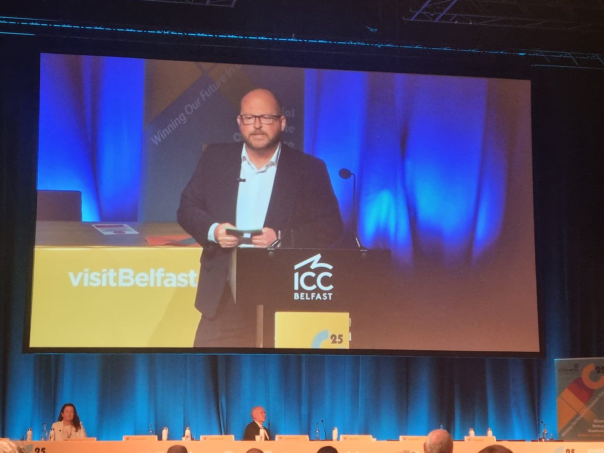 PCS_NI's tweet image. Owen Reidy, General Secretary of @irishcongress, says that the violence against women and girls in Ireland, north and south is endemic and that male trade unionists need to take a stand now and call it out
#BDC25