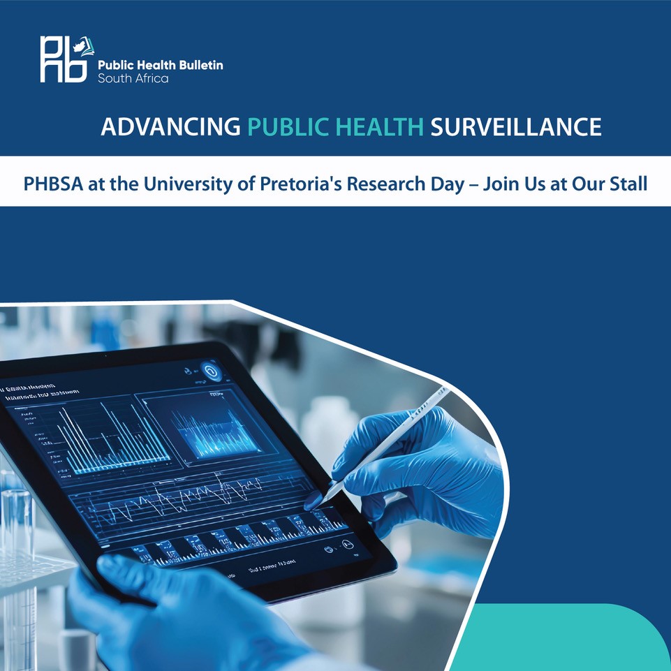 Calling all health enthusiasts! Join PHBSA at the University of Pretoria's School of Health Systems and Public Health (SHSPH) Research Day on July 3, 2025, at the HW Snyman Building North, 4-24.