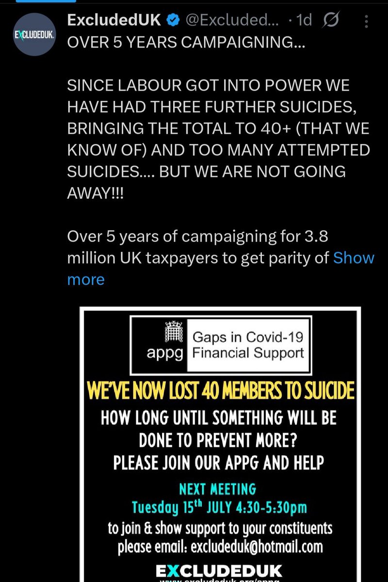 ExcludedFighter's tweet image. Today is the day @GeraldJonesLAB that you now need to help lift your #ExcludedUK constituents in #Merthyr &amp;amp; #Aberdare #Wales and millions more out of poverty, debt and despair by standing upto Keir Starmer and join 69 MPs at @switherdenMP's APPG.

#PMQs 
x.com/GeraldJonesLAB…