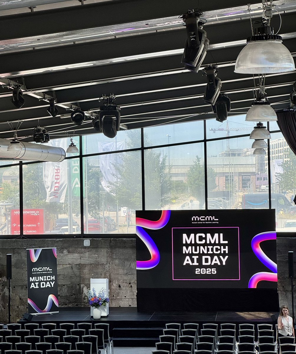 schuefflerlab's tweet photo. Happy to attend today’s Munich #AIDay of the #MCML at the #Motorworld Munich. We discuss the exciting potential of #AI in all kinds of disciplines, with leading experts in academia, industry and media. And of course we’ll see some nice cars ;) https://t.co/z9S2eERh8Y