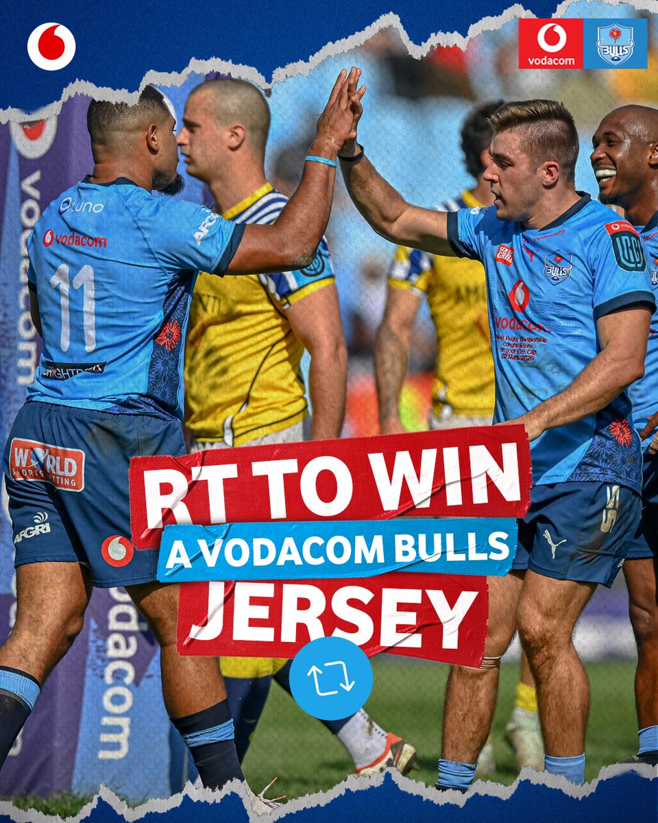 You want it. We’ve got it.​

A <a href="/Vodacom/">Vodacom</a> <a href="/BlueBullsRugby/">Official Blue Bulls</a> jersey is up for grabs - all it takes is one click. 👀