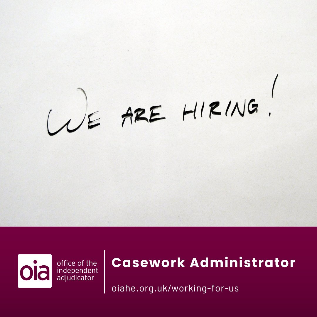 Are you skilled in administration and want to provide excellent customer service? Or do you have knowledge of HE and are looking to develop your career in a professional and supportive environment? If so we would love to hear from you.  

Apply online
app.beapplied.com/apply/uvpavxvm…