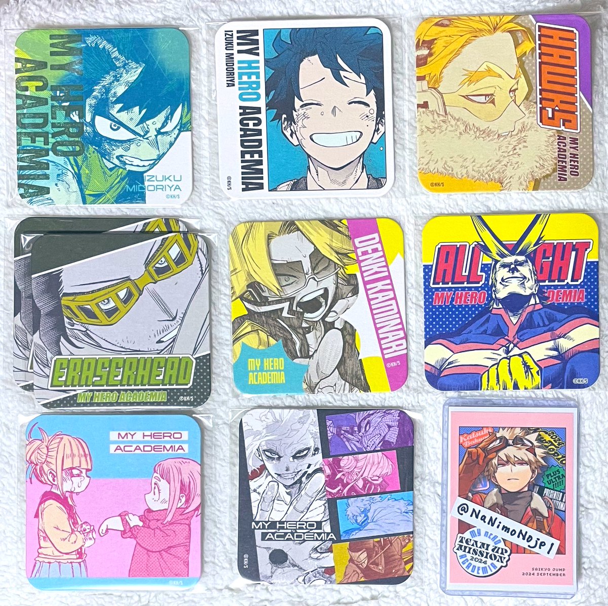 NaNimoNojp1's tweet photo. 【交換】僕のヒーローアカデミア ヒロアカ原画展 ヒロアカ展 アートコースター アトカ

譲⇒画像1～3枚目

求⇒画像4枚目の♥️爆豪

※アカウントTOP自己紹介欄ご一読下さい️

都内手渡し、郵送

よろしくお願いいたします☆*ﾟ https://t.co/JFtRrENDnd
