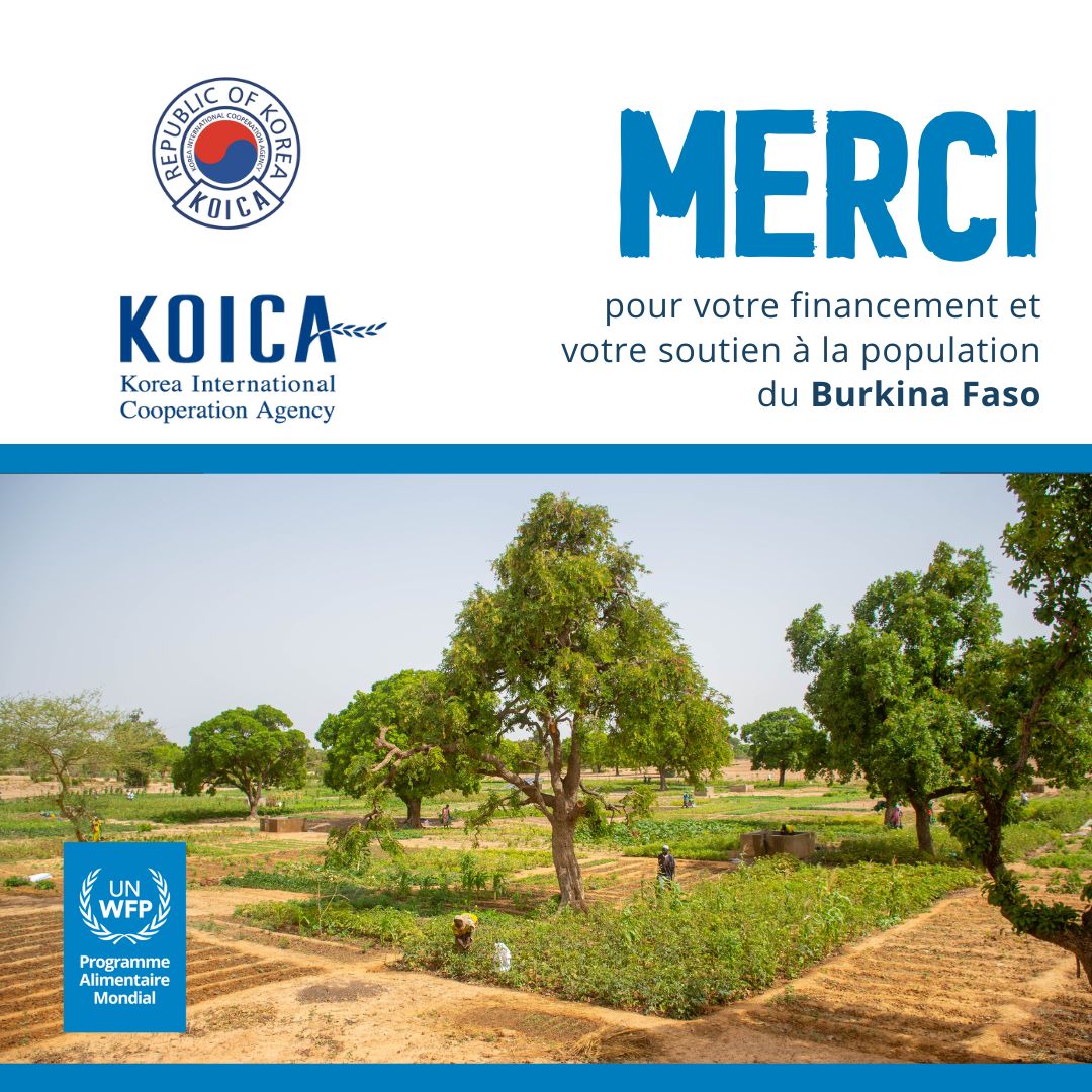 WFP_BurkinaFaso's tweet image. Avec l’appui de 🇰🇷 KOICA, le #PAM soutient une agriculture plus résiliente au #Burkina_Faso.
Les équipements remis producteurs de Zorgho & Zitenga vise à renforcer les capacités locales de production et sécurité alimentaire.
Merci à #KOICA pour son engagement durable!