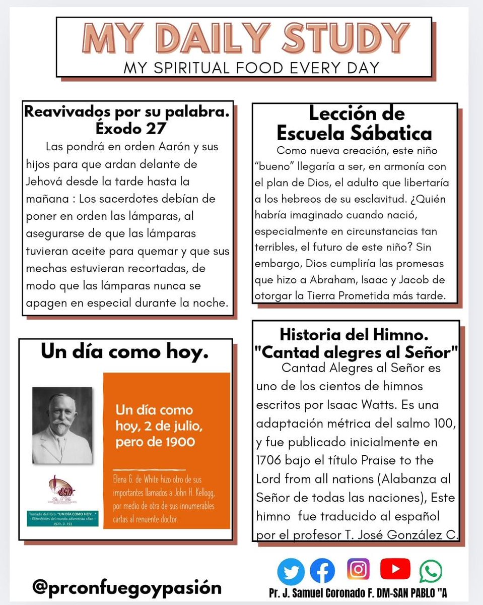 Mi diario estudio.      Mi alimento espiritual de cada día.!!!