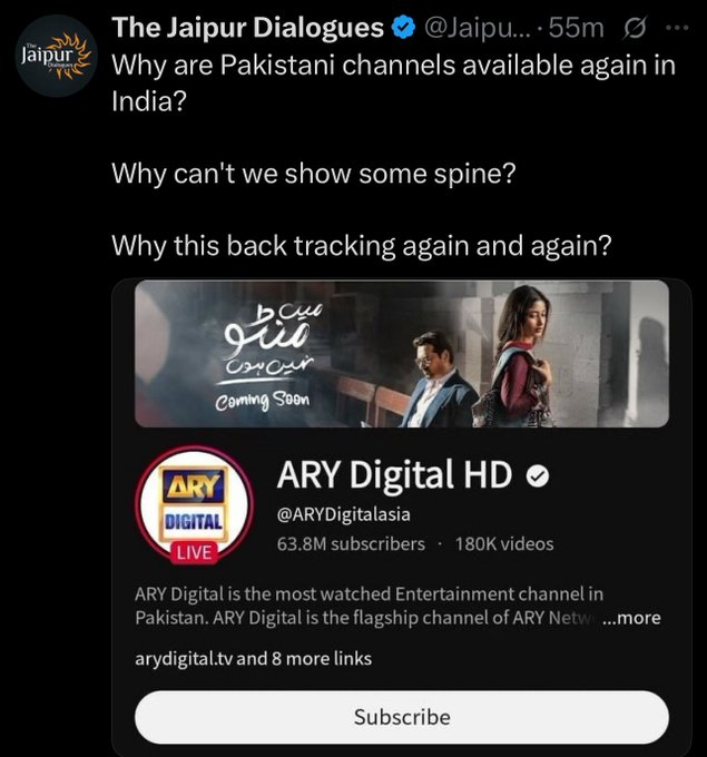 indiclogic's tweet photo. RT if you Agree the ban on #Pakistani YouTube channels should be permanent !!
🙏🙏🙏 https://t.co/gNLzKuAzGX